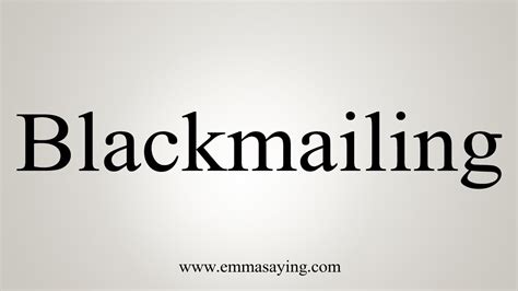 blackmail etymology|why is it called blackmailing.